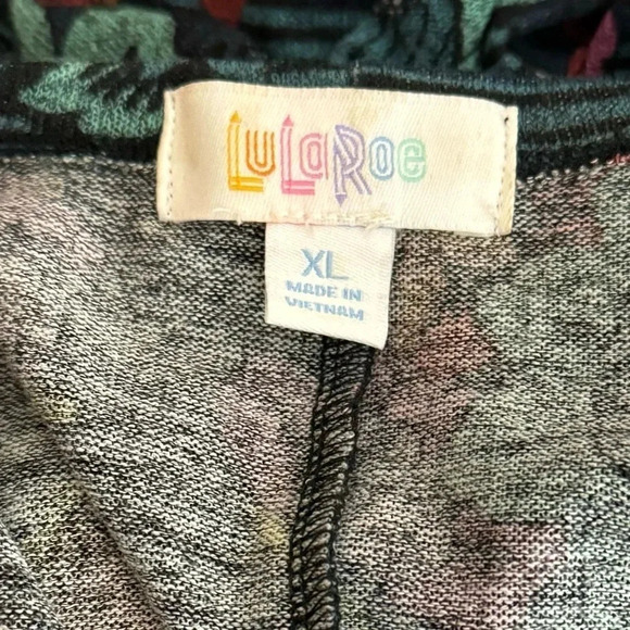 LuLaRoe | Sarah Cardigan Duster Pockets Stretch Open Floral Striped - Picture 7 of 8
